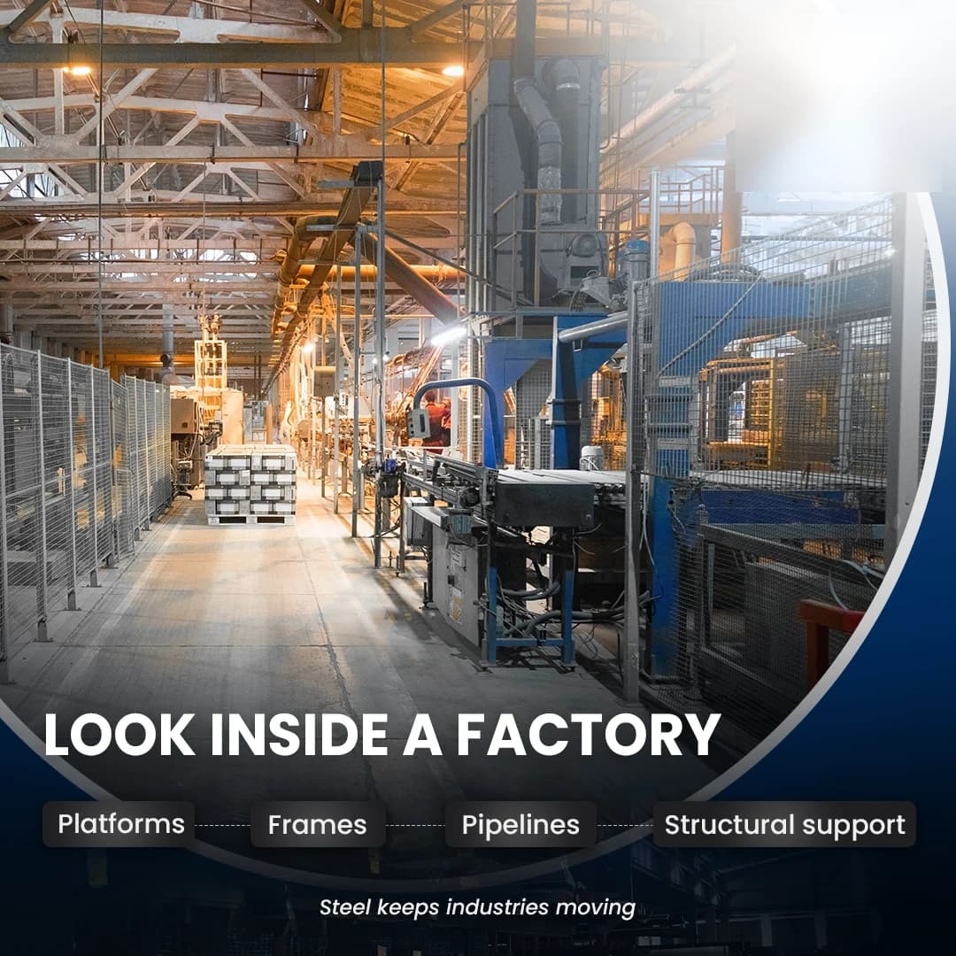 Construction Supply: Steel inside a factory